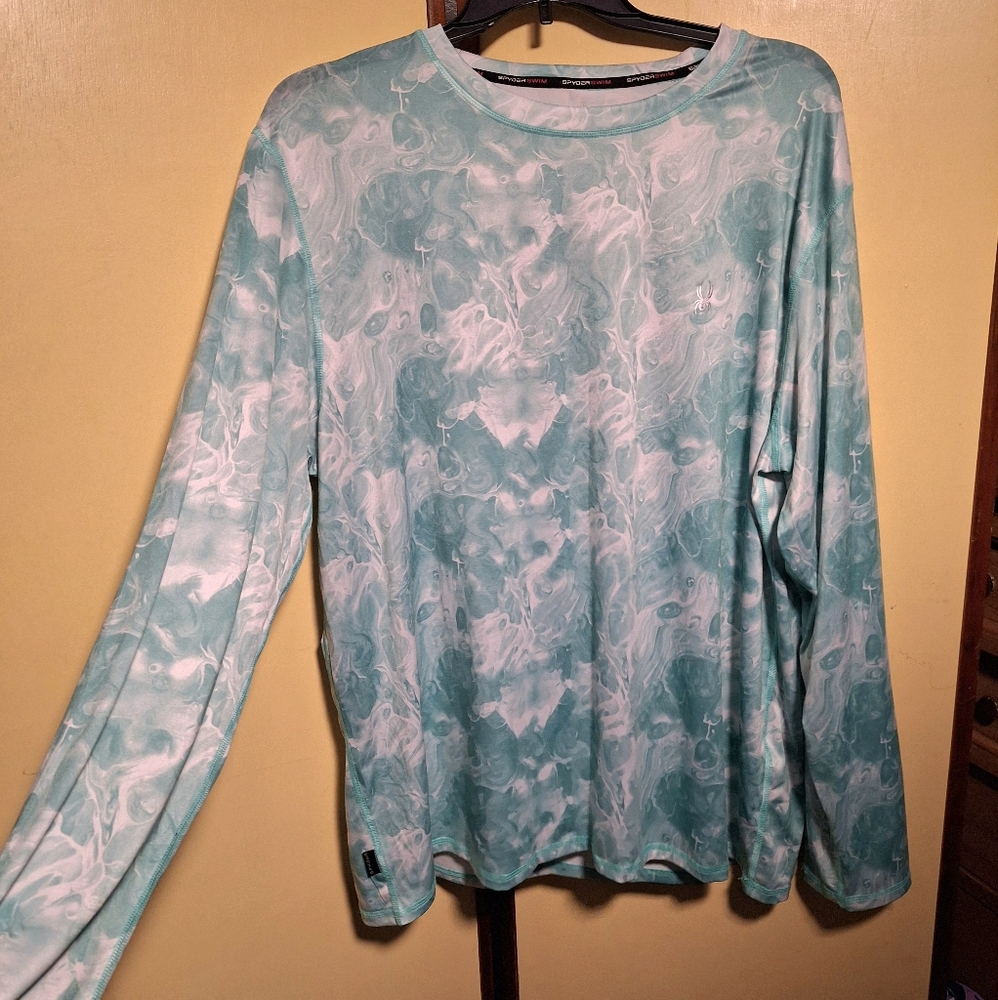 Tie-Dye Long Sleeve Spyder Swim Shirt